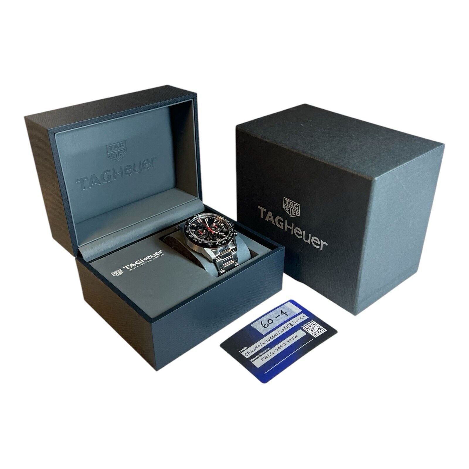 2022 Tag Heuer Carrera Steel Black Dial 43mm Automatic Men’s Watch CBG2010