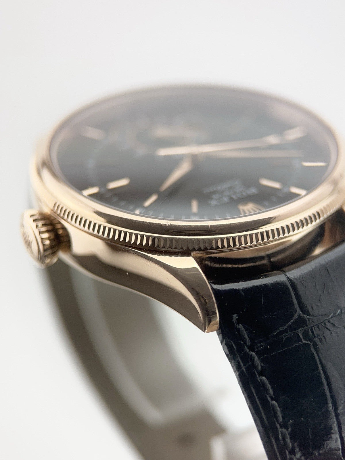 2020 Rolex Celini 18k Rose Gold Black Dial 39mm Automatic Men’s Watch 50525