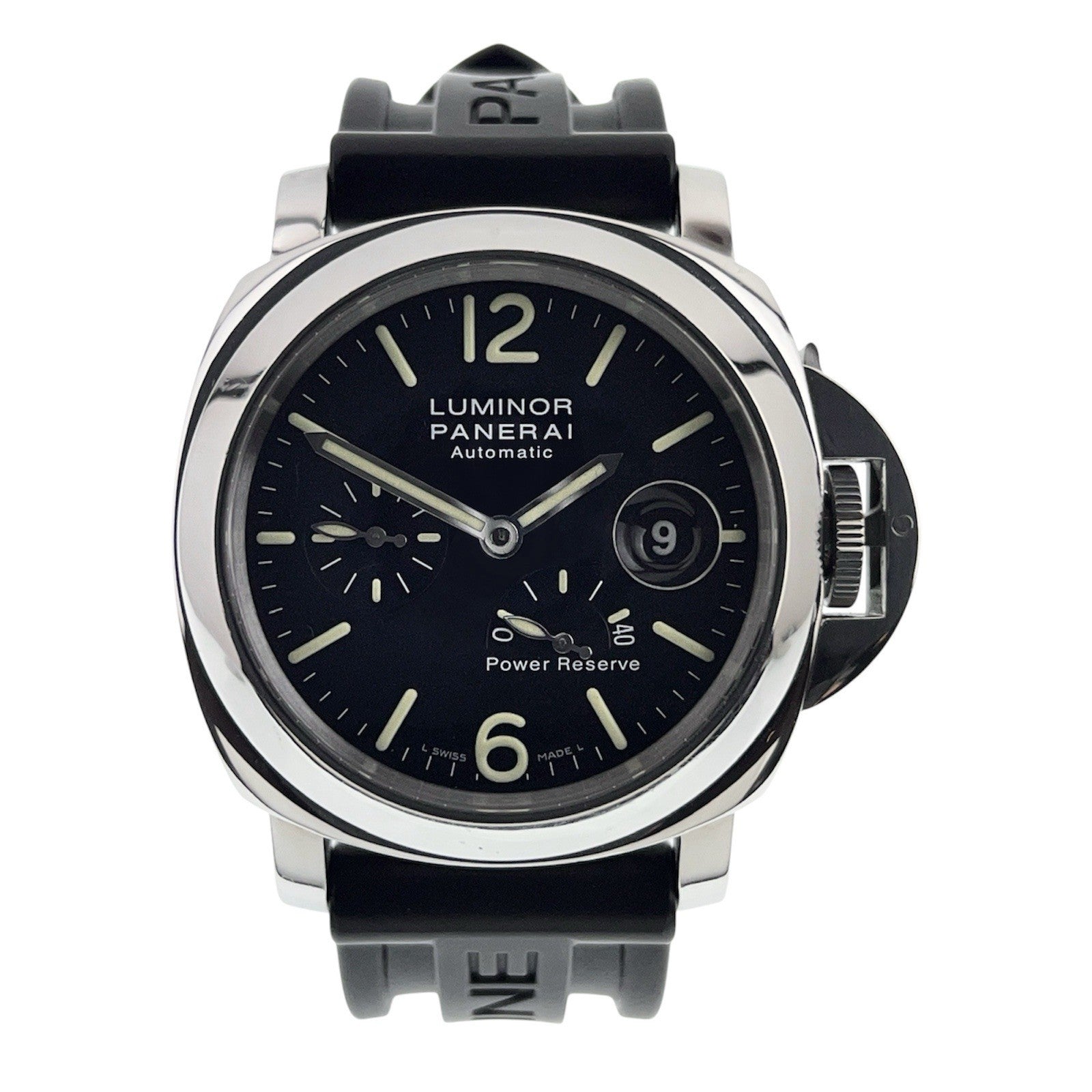 Panerai Luminor Stainless Steel Black Dial 44mm Automatic Men's Watch PAM00090