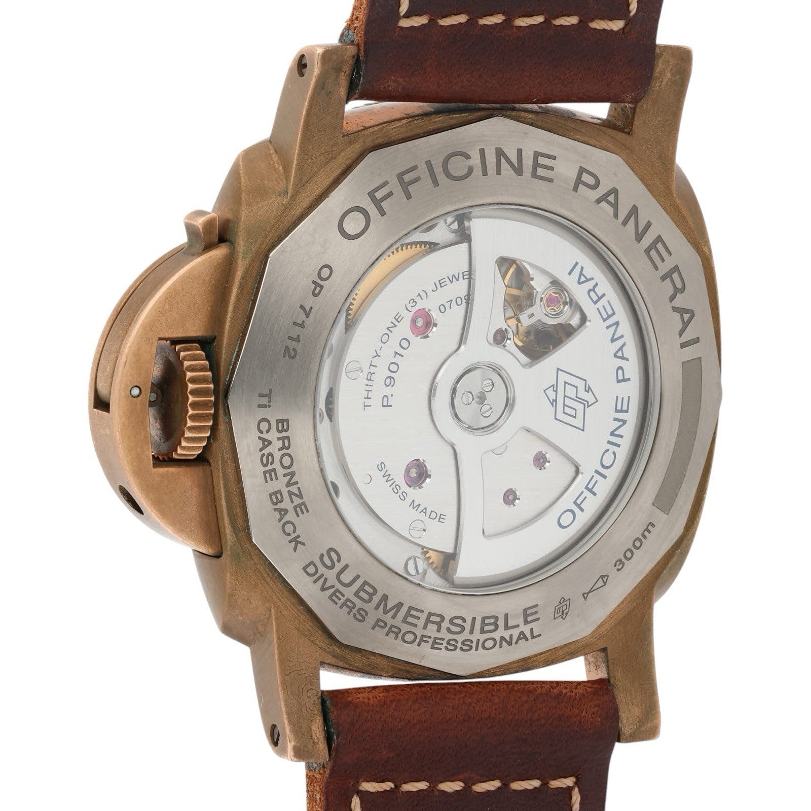 Panerai Submersible Bronze Brown Dial 47mm Automatic Movement Mens PAM00968