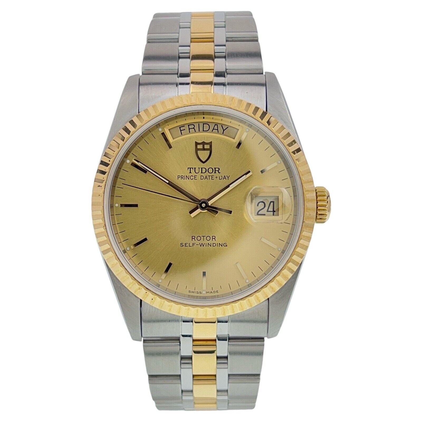 2005 Tudor Prince Stainless Steel Gold Dial 36mm Men’s Watch 76213 - Box/Papers