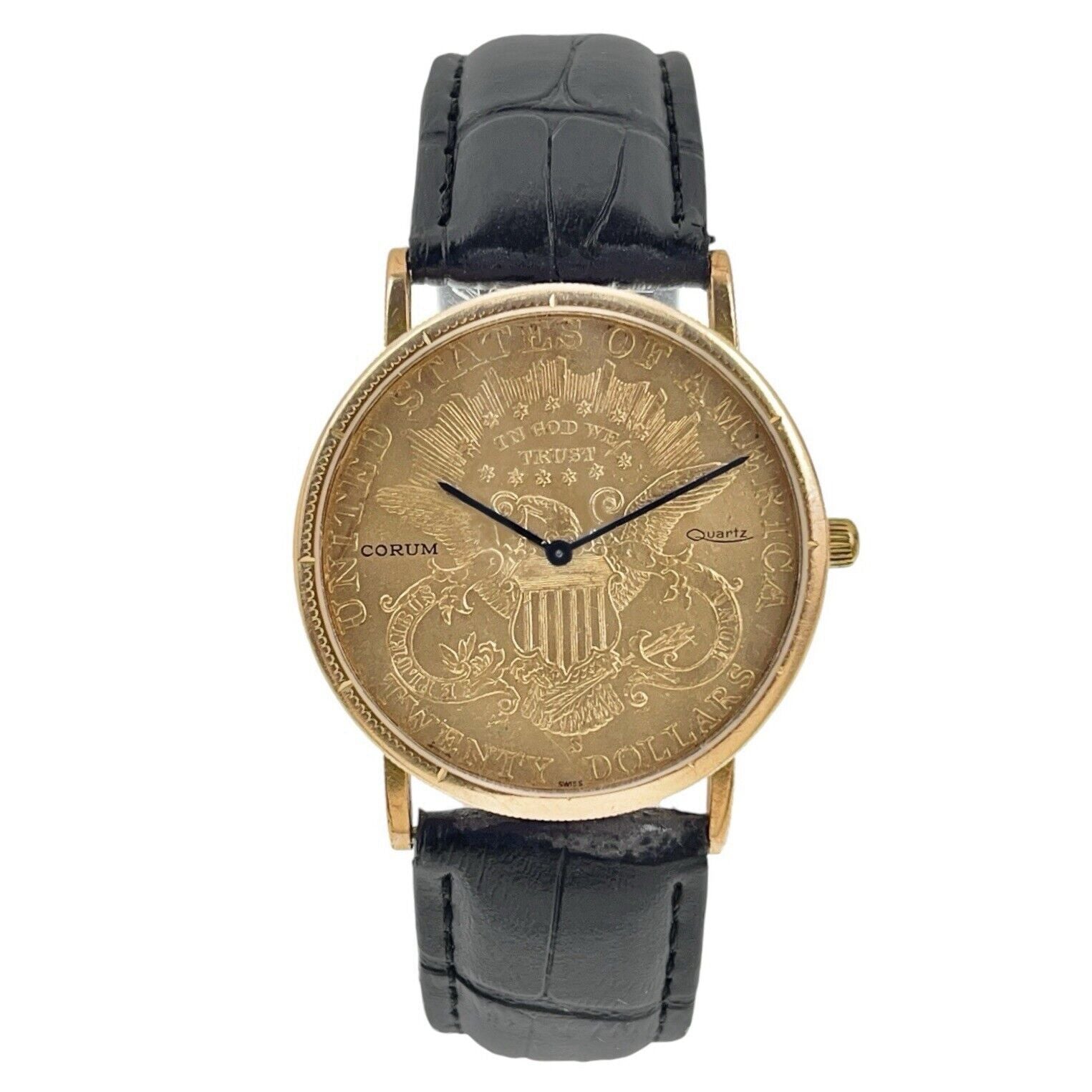 Corum Coin Twenty Dollar Double Eagle 1879 Yellow Gold Quartz Watch