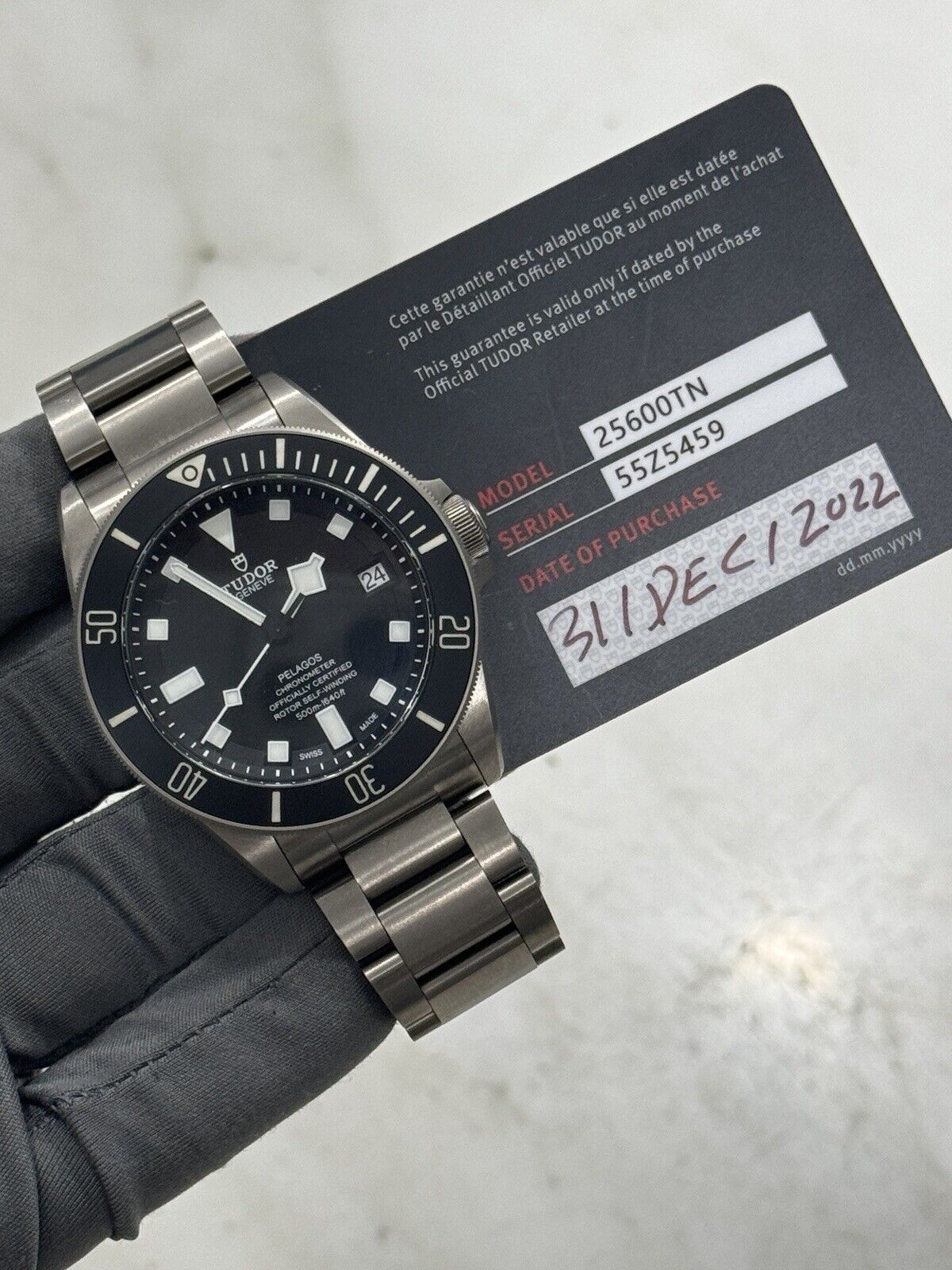 2022 Tudor Pelagos Black Dial Titanium Men's Watch 25600TN - Box/Papers