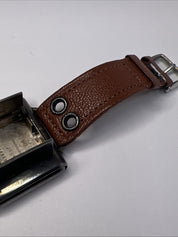 Tavannes Watch Swiss Sterling 925 Case Opens Closes Wrist To Clock -PARTS REPAIR