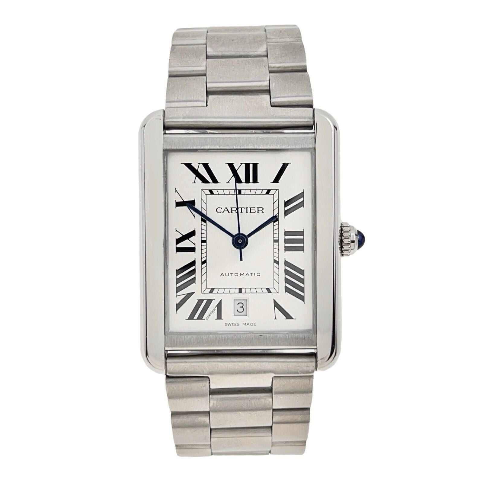 Cartier Tank Solo XL Stainless Steel 31mm Automatic Men s Watch 3800 Birmingham Luxury Watches