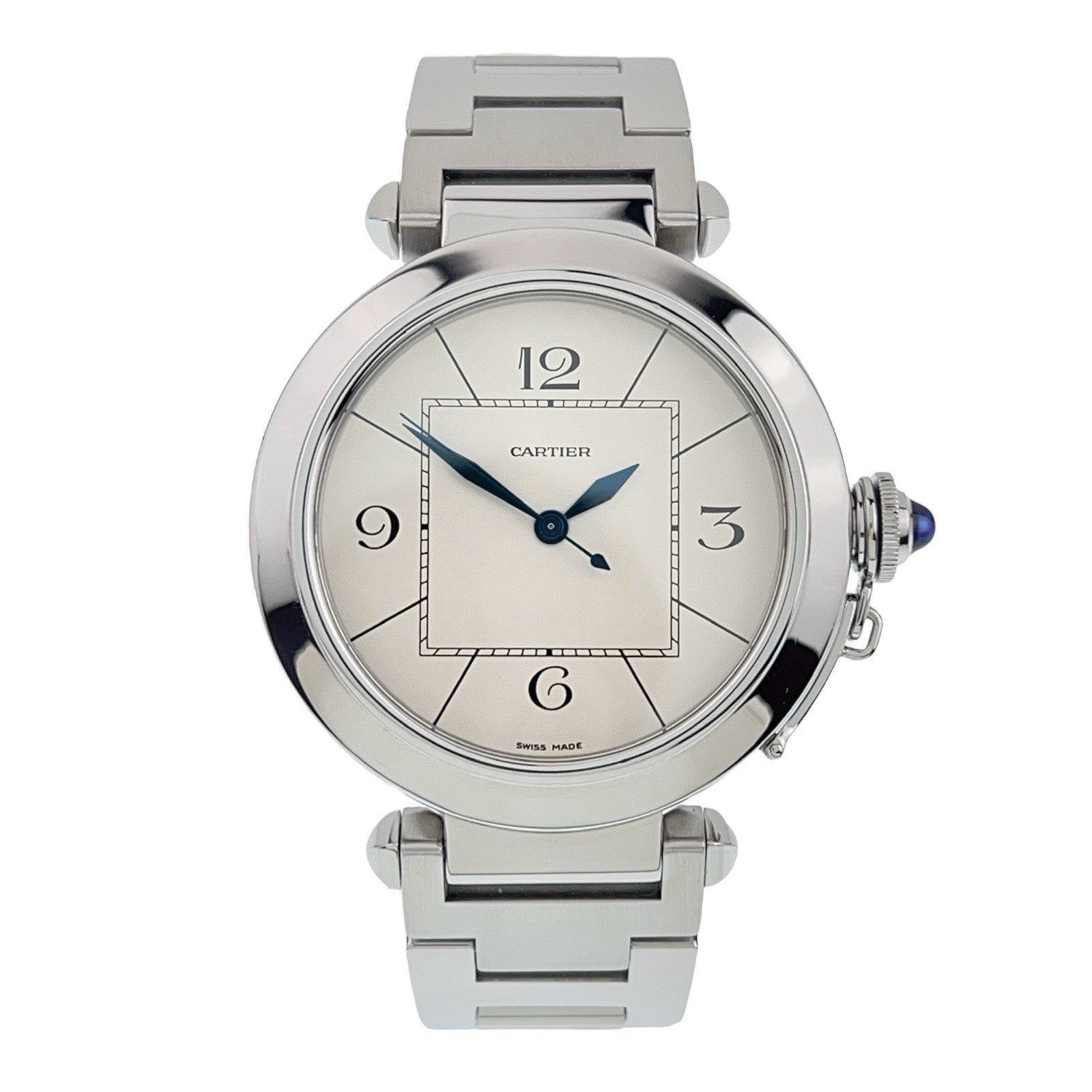 Cartier Pasha Stainless Steel Cream Dial 42mm Automatic Men’s Watch W31072M7