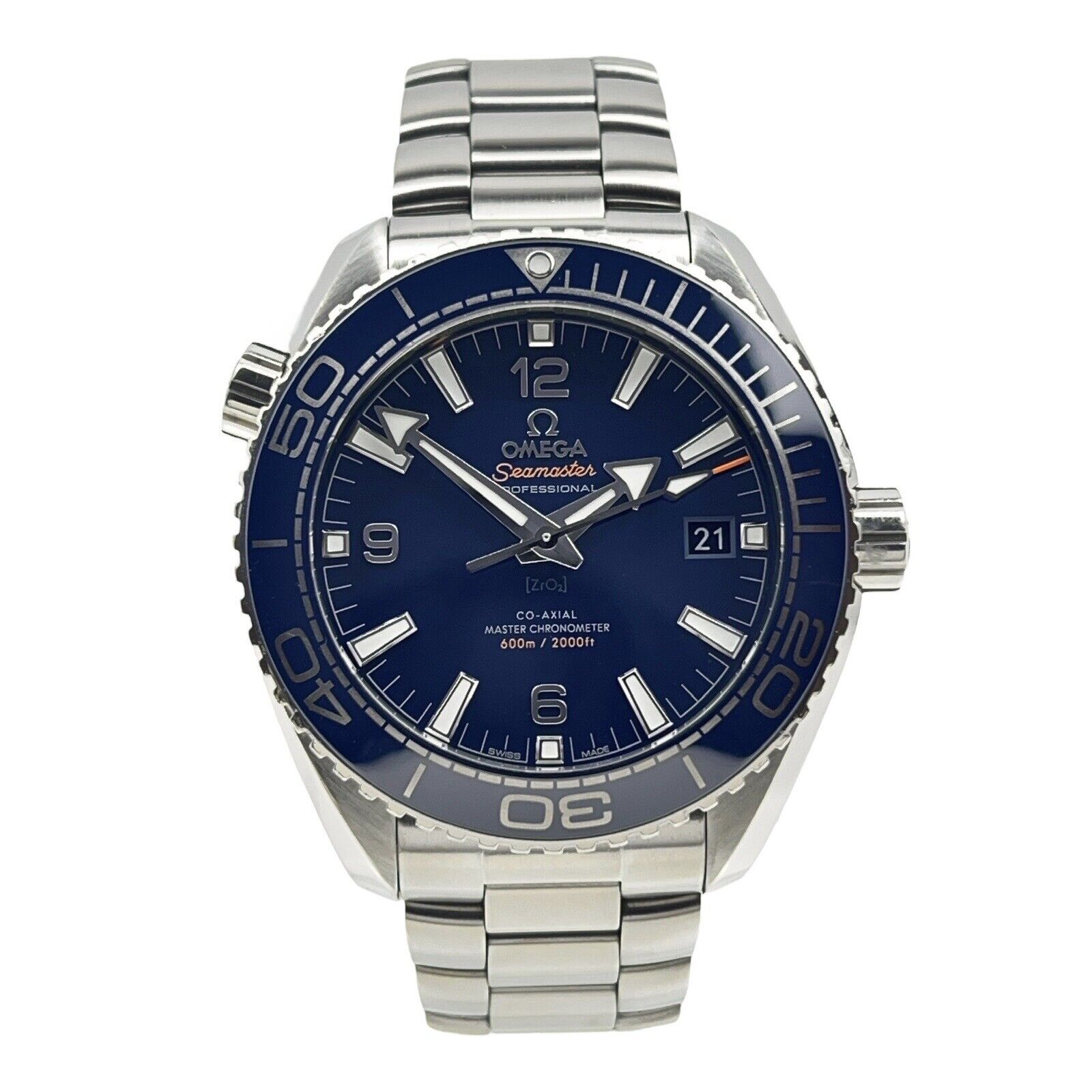 2021 OMEGA Seamaster Planet Ocean 215.30.44.21.03.001 Automatic Box And Papers