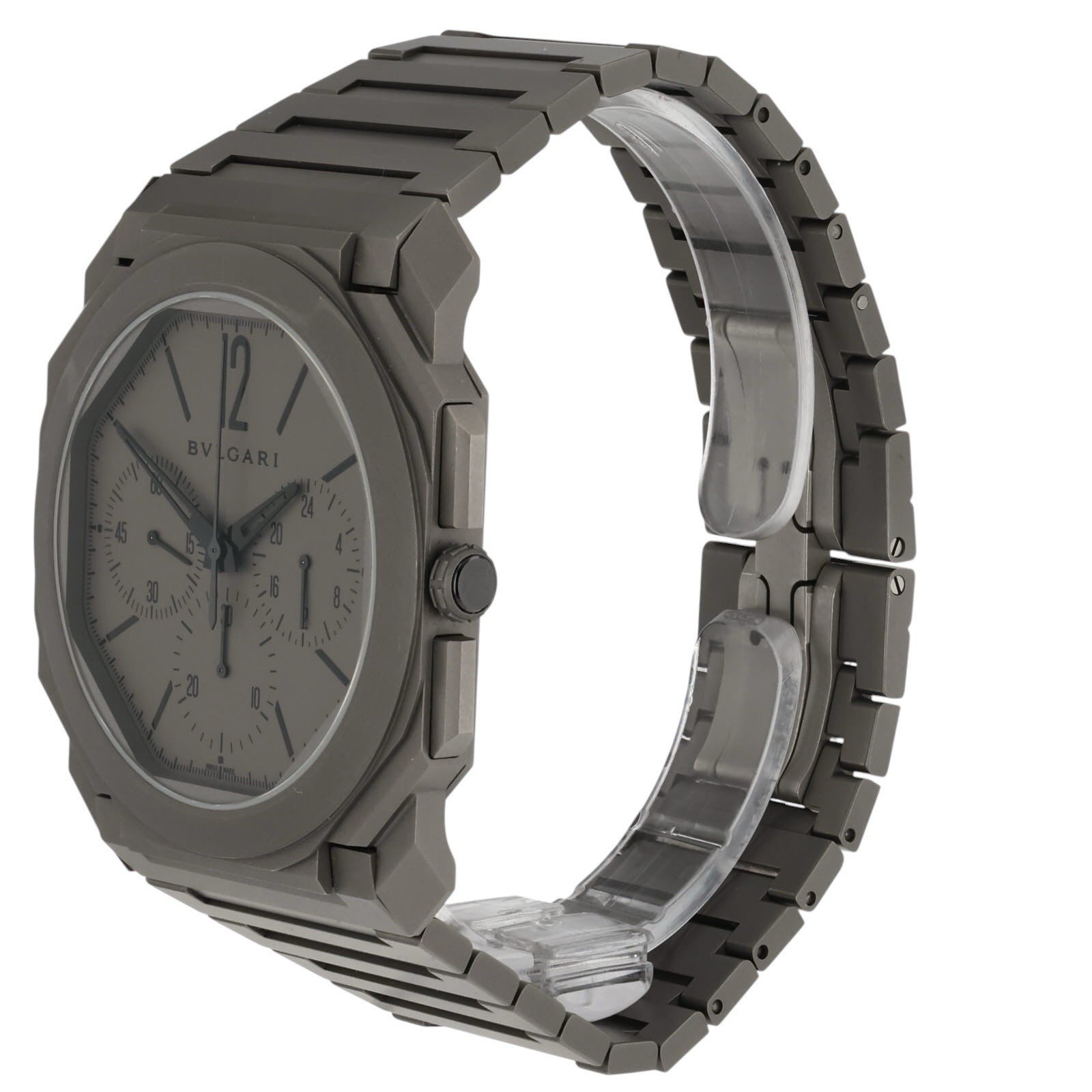 Bulgari Octo Finissimo Titanium Grey Dial 42mm Automatic Mens BGO 42 TXT CHGMT