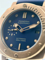 2021 Panerai Submersible Bronze Blue Dial 42mm Automatic Men's Watch PAM01074