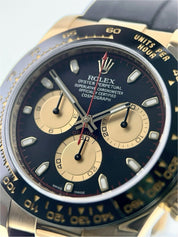 2018 Rolex Daytona 18k Yellow Gold Black Dial 40mm Automatic Mens Watch 116518LN