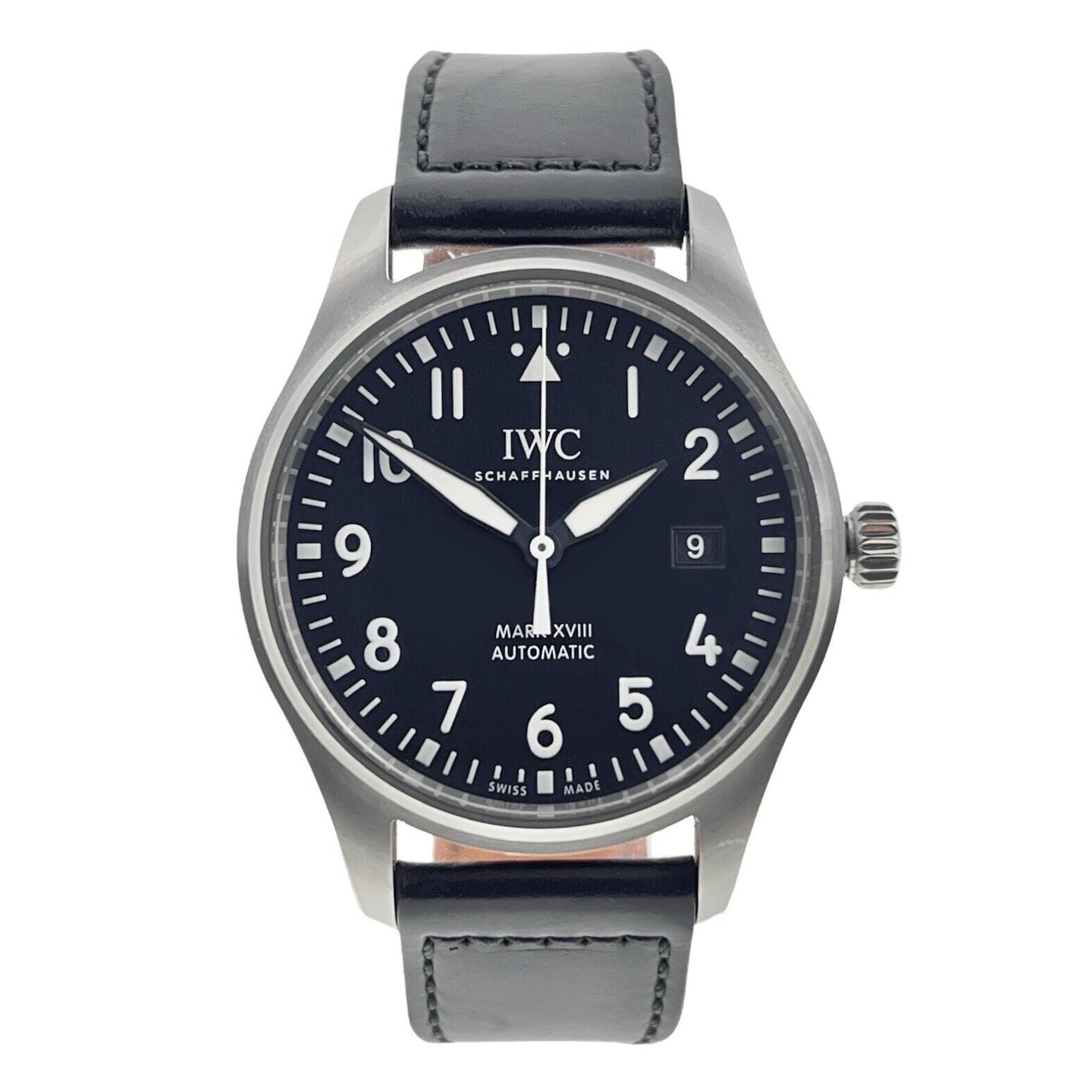 2019 IWC Pilot Mark Steel Black Dial 40mm Automatic Men’s Watch IW327009