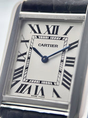2007 Cartier Tank Steel Silver Color Dial 24mm Quartz Women’s Watch W1018255