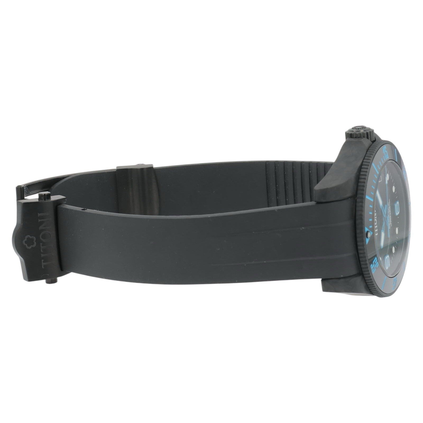 Titoni Seascoper Carbon Black Dial 42mm Automatic Movement Men’s Watch 83600