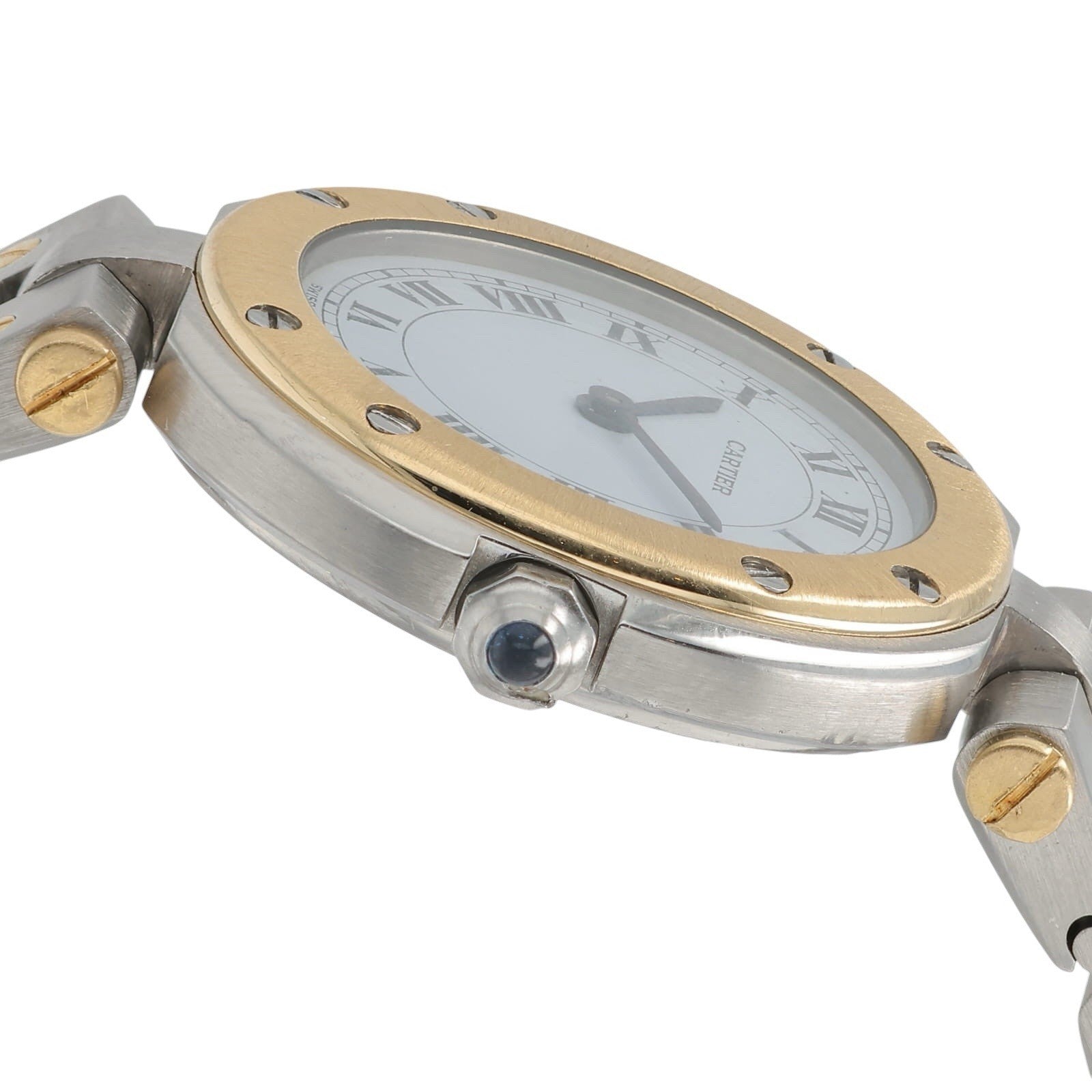 Cartier Santos Vendome Steel & Gold White Dial 27mm Quartz Women’s Watch 8191