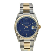 Tudor Oysterdate Stainless Steel Blue 34mm Quartz Men’s Watch 84133