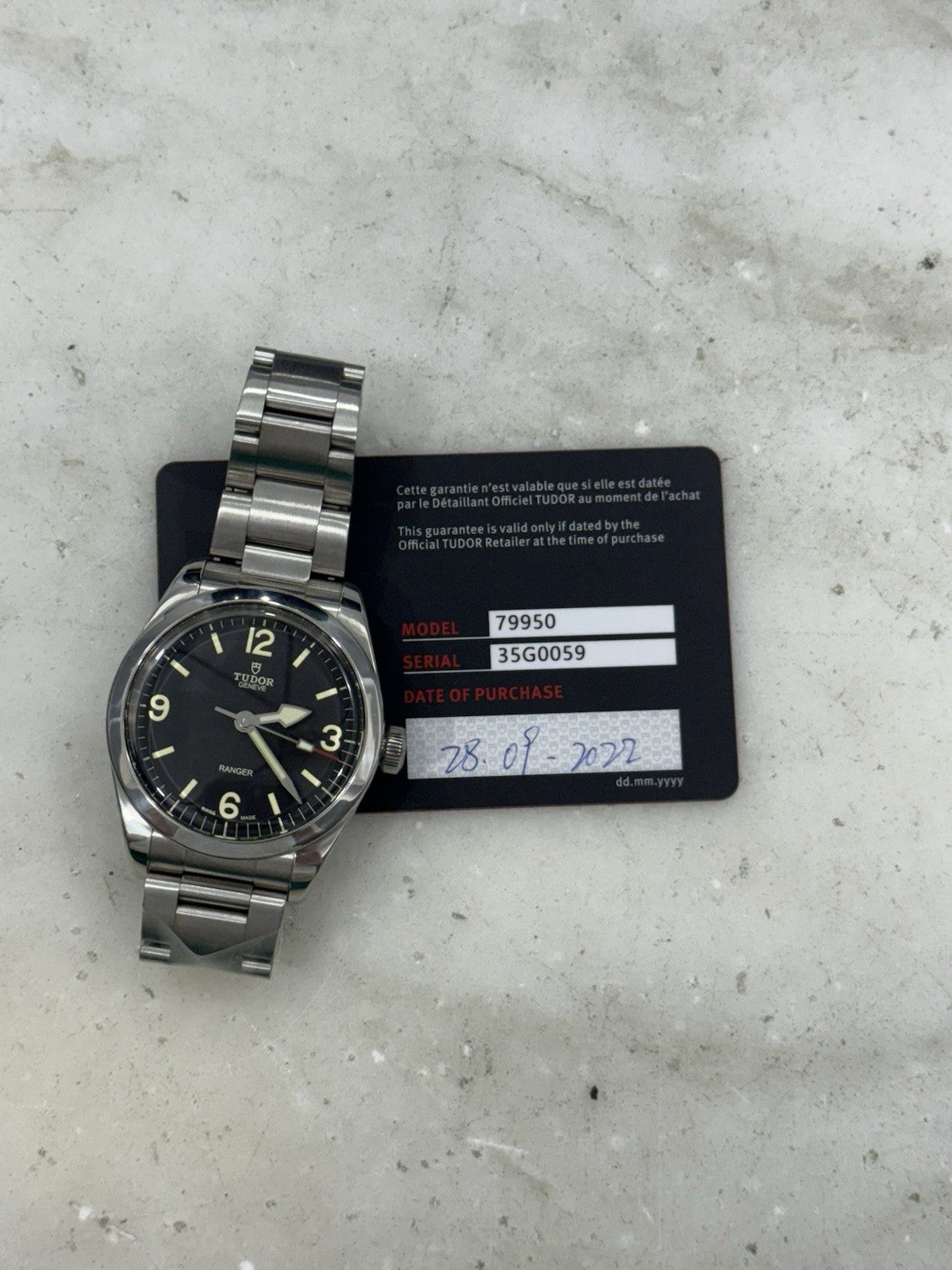 2022 Tudor Ranger 39mm Stainless Steel 79950 Black Dial Automatic Men's Watch