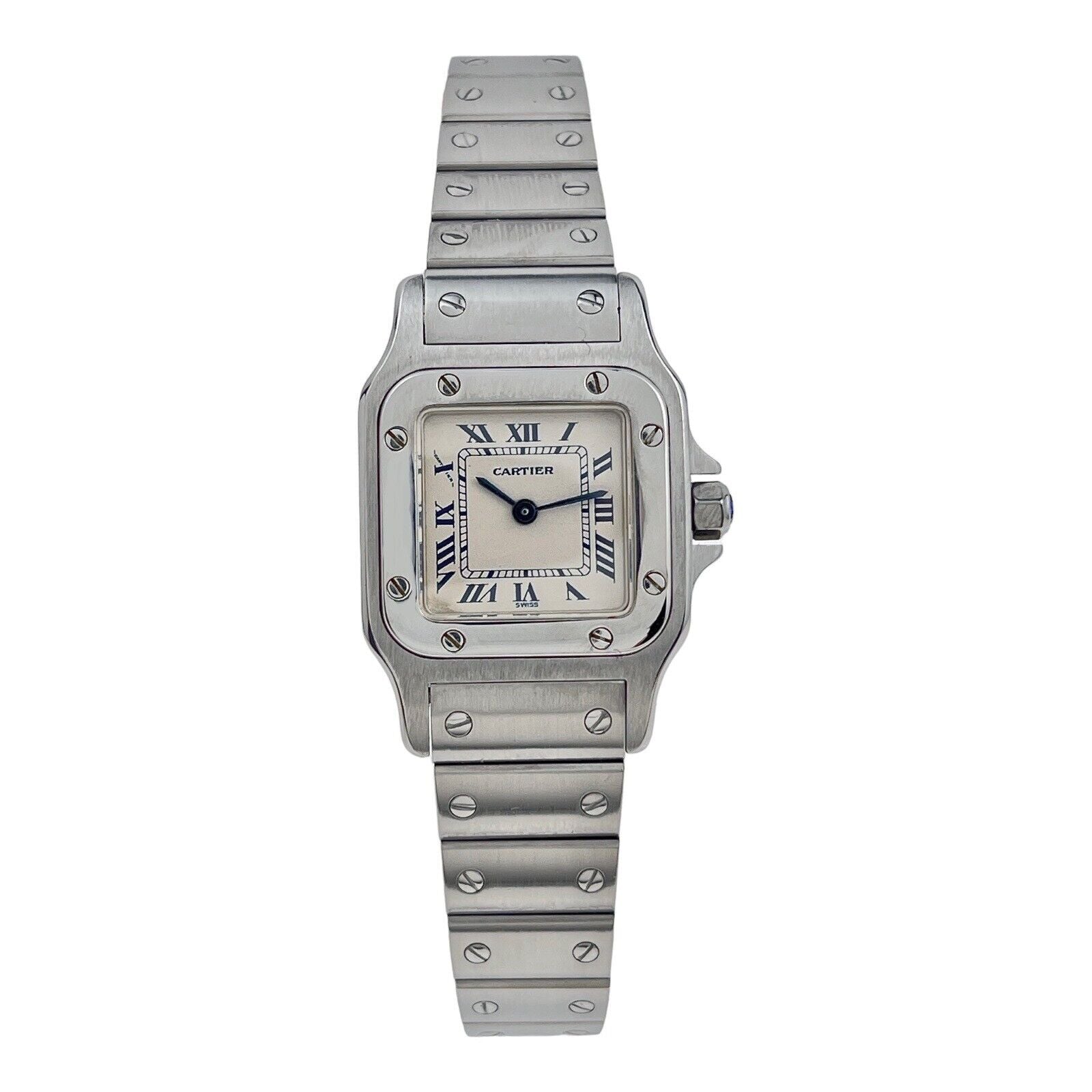 Cartier Santos Galbee Steel Roman Numerals White Dial 23mm  display picture 3