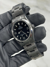 2001 Rolex Explorer I Black 36mm Oyster Steel Automatic Watch 114270