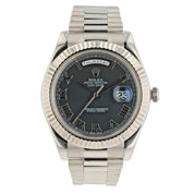 Rolex Day-Date II 18k White Gold Black Dial 41mm Automatic Men’s Watch 218239
