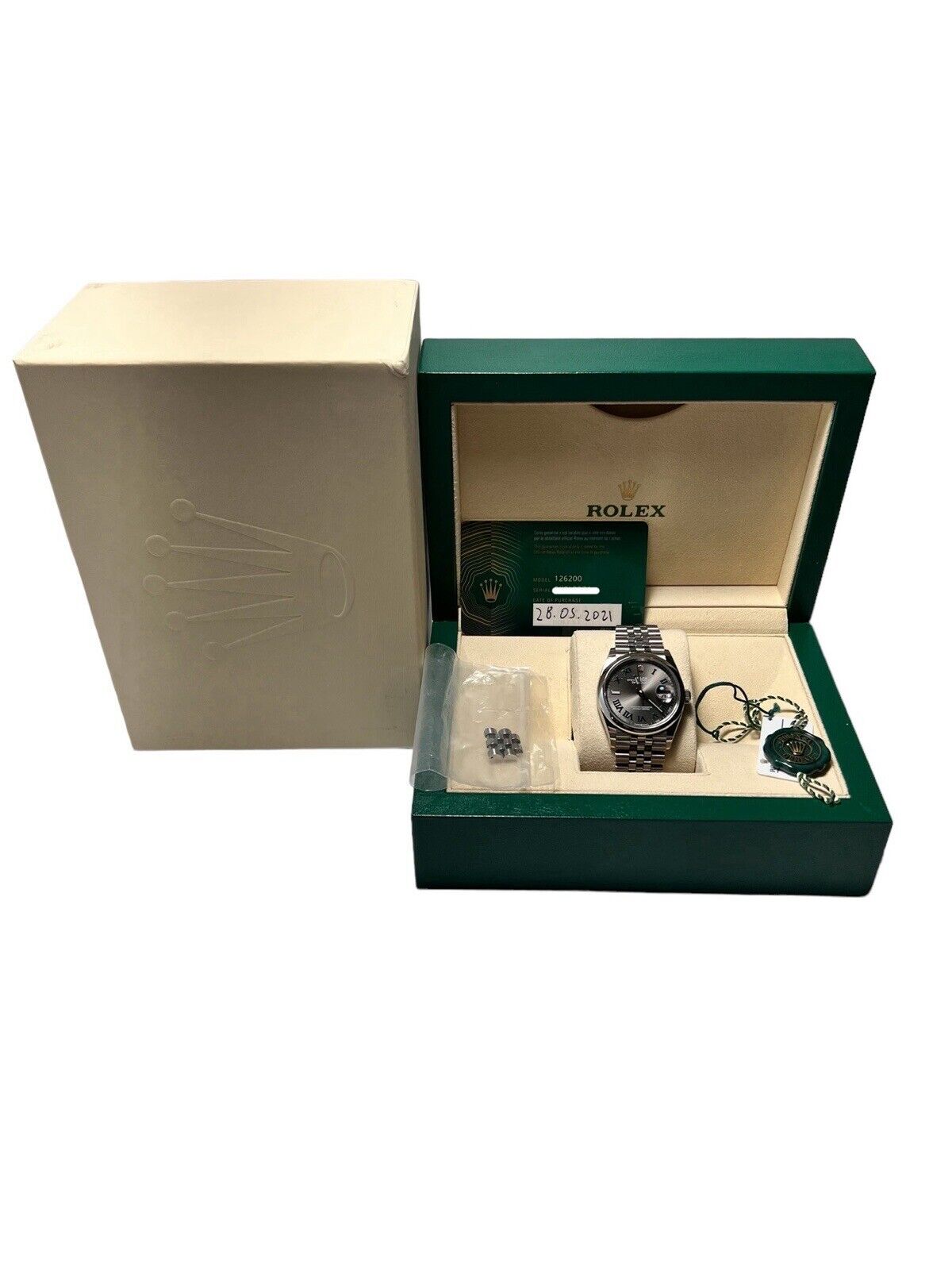 2021 Rolex Datejust 36 Wimbledon Automatic 36mm Watch 126200 - Box And Papers