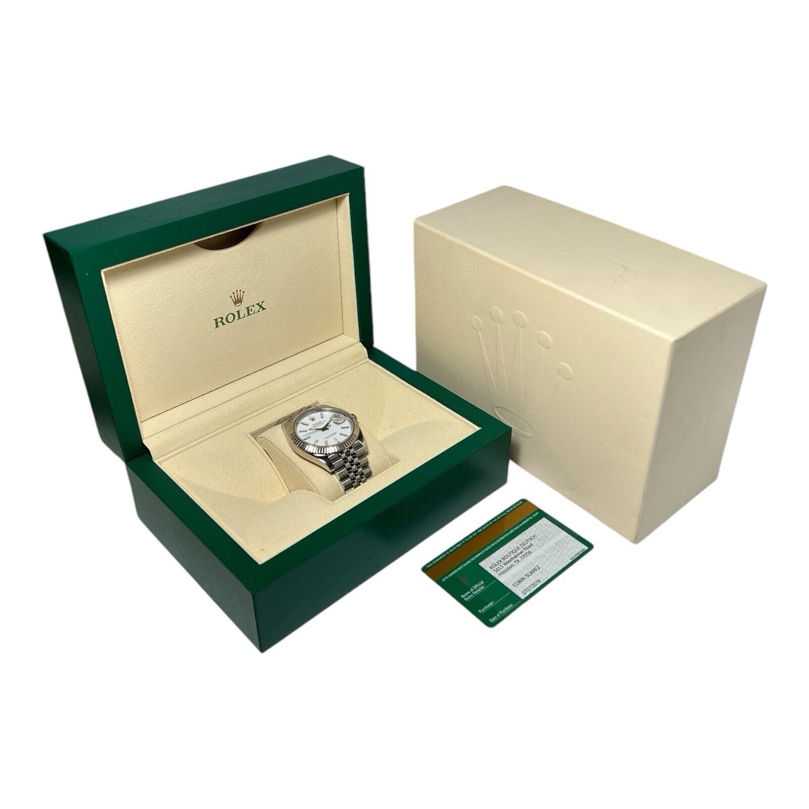 2019 Rolex Datejust 41 Steel White Dial 41mm Automatic Men’s Watch 126334 - B/P