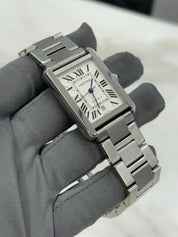 Cartier Tank Solo Date XL Stainless Steel 31mm Automatic Mens Watch 3515