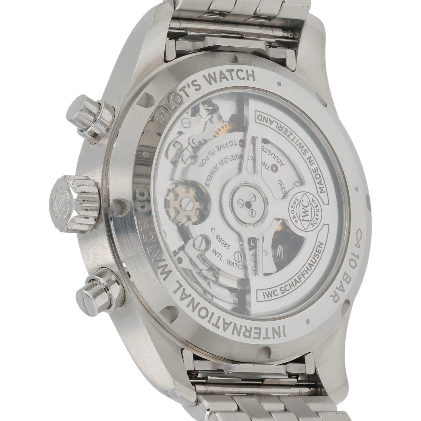 IWC Pilot Chronograph Stainless Steel Green Dial 41mm Automatic Mens IW388104