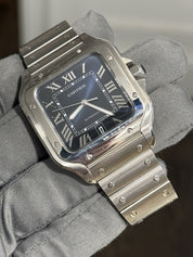 2022 Cartier Santos Steel Blue Dial Large Automatic Men’s Watch WSSA0030