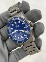 2019 Tudor Pelagos BLUE Titanium 42mm 25600TB Automatic Dive Date Watch With B&P