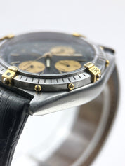 Breitling Chronomat Gold Steel Black Dial Chrono Automatic Watch Ref: B13047