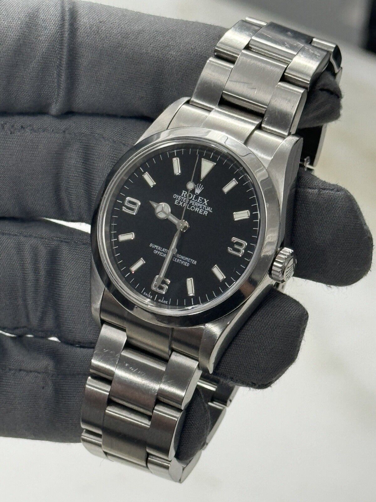 2001 Rolex Explorer 36mm 114270 Stainless Steel Men's Black Watch Swiss Made