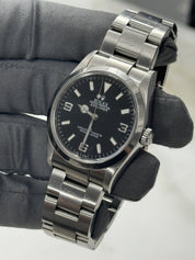 2001 Rolex Explorer 36mm 114270 Stainless Steel Men's Black Watch Swiss Made