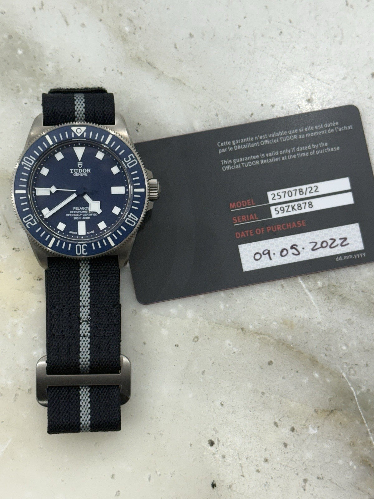 2022 Tudor Pelagos FXD 42mm Blue Dial Titanium 25707B Watch - Box/Papers