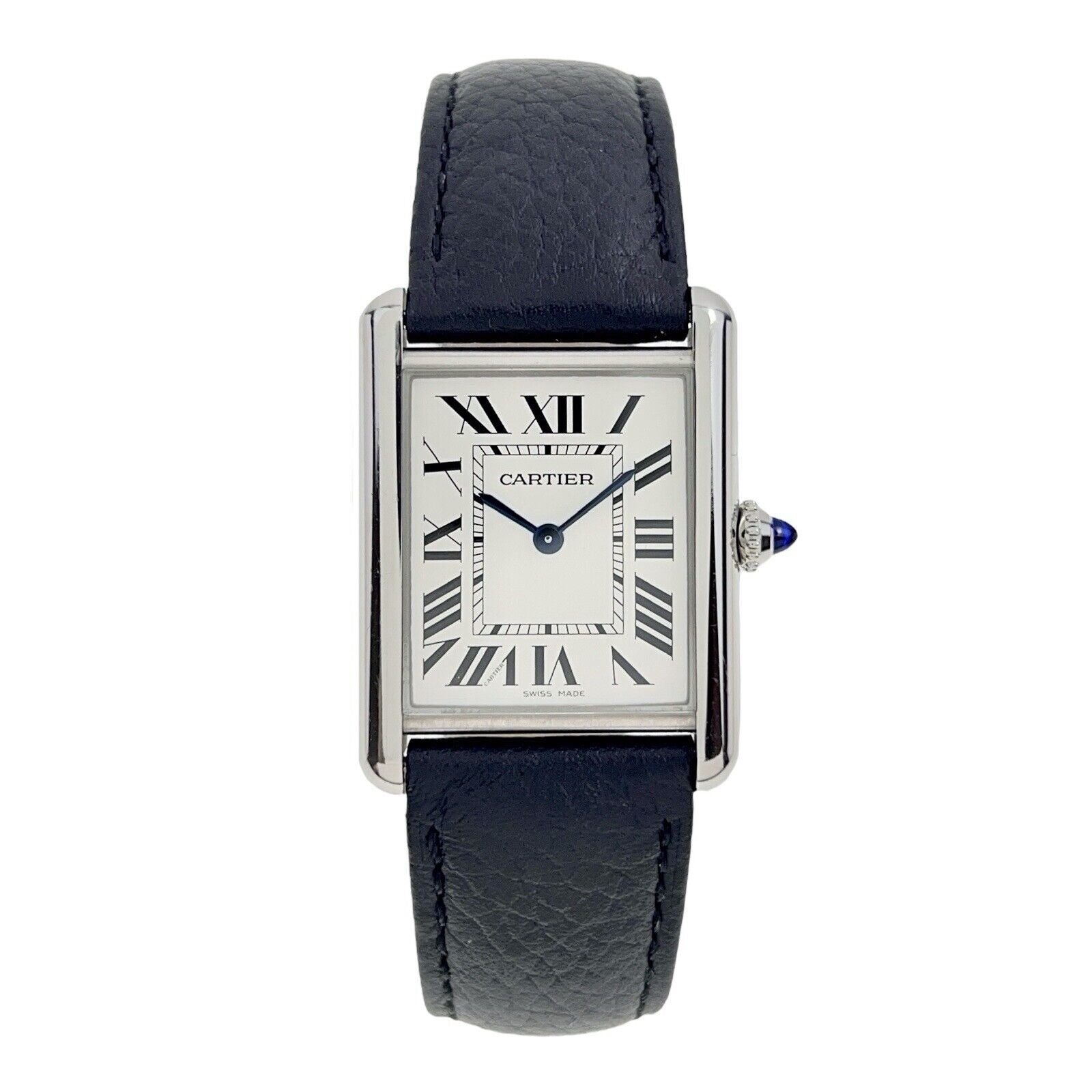 Cartier Tank Must Large Steel Silver Dial Quartz Men display picture 1