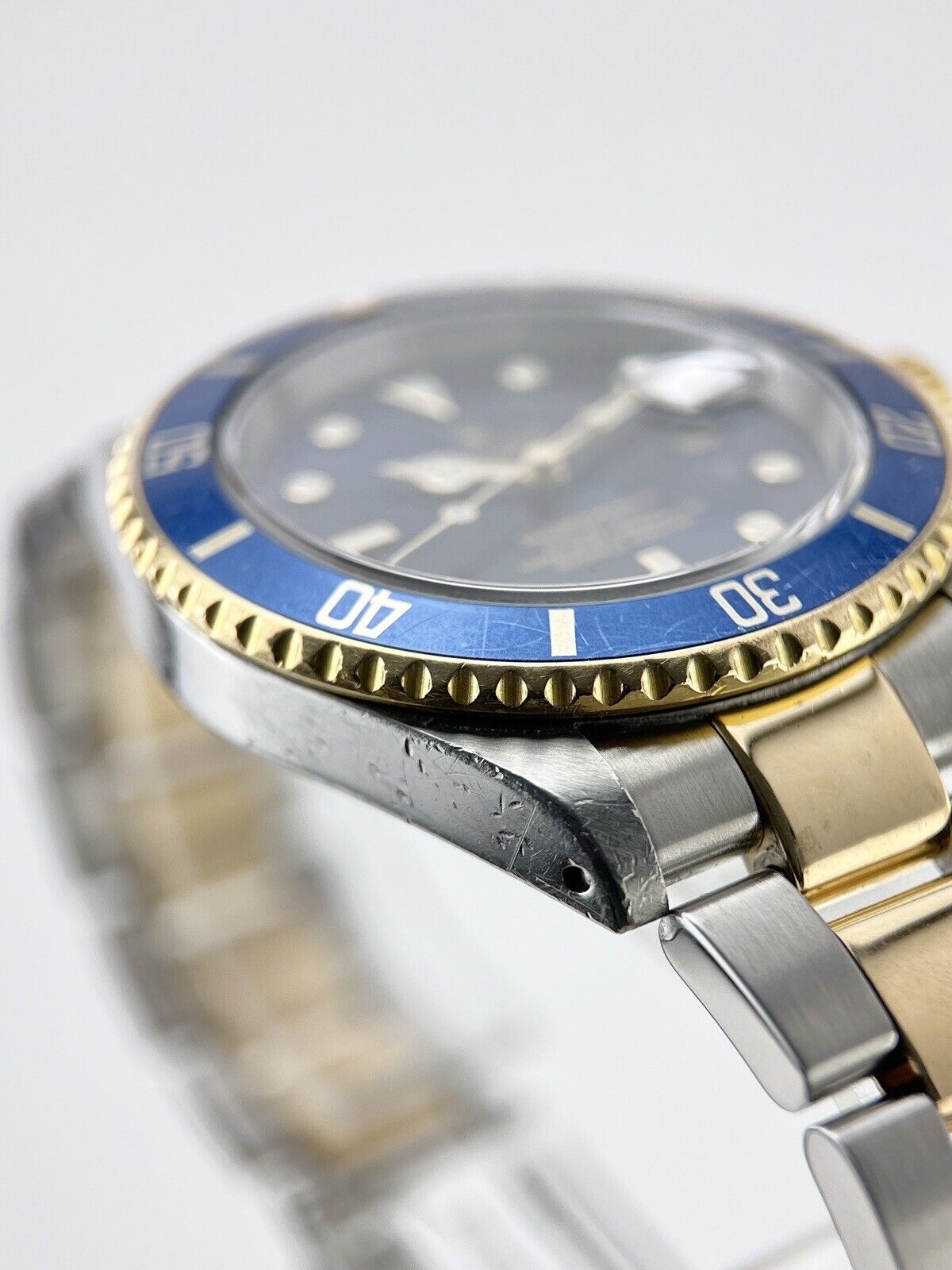 2002 Rolex Submariner Two Tone Blue Automatic 40mm Ref.  16613 - Box & Papers