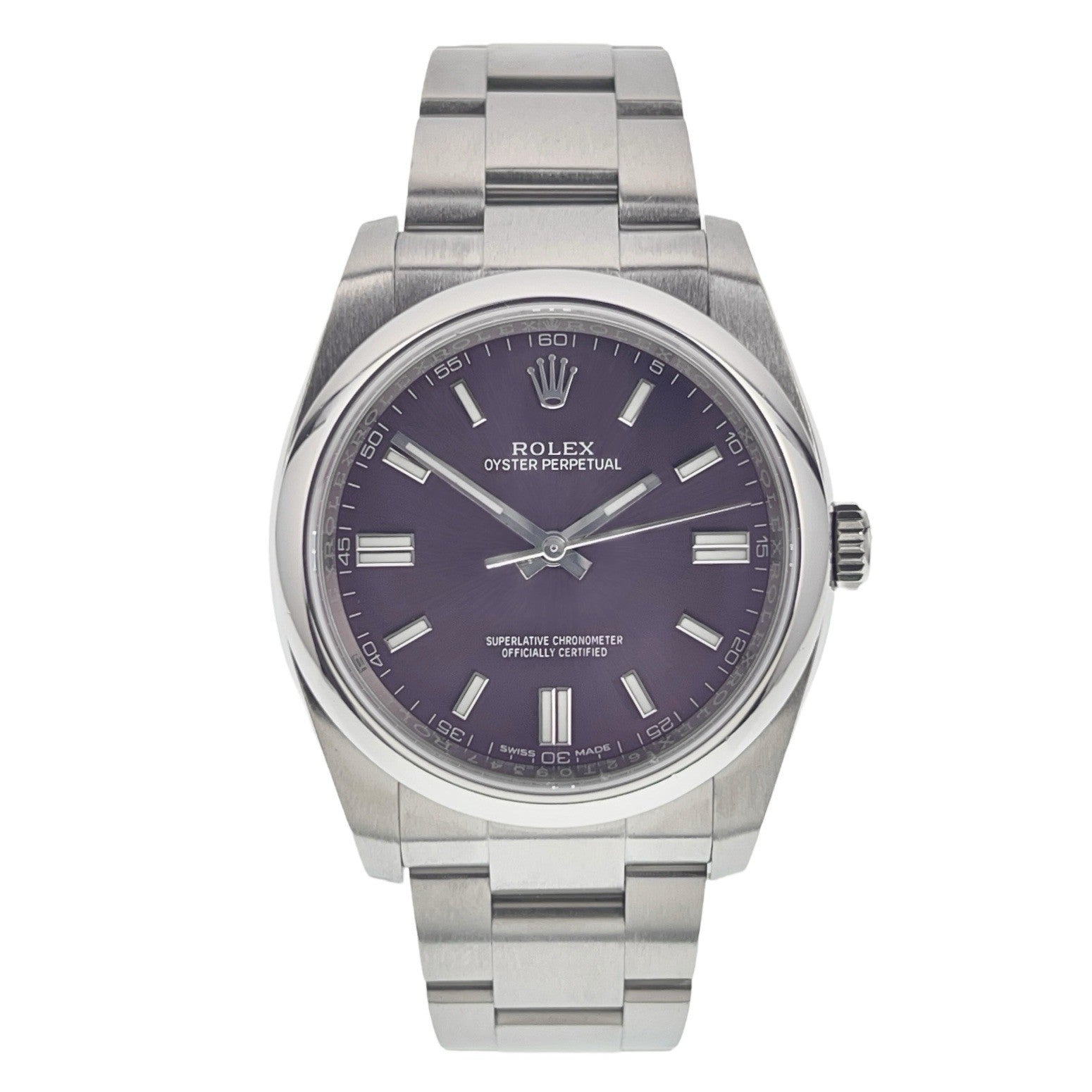 Rolex Oyster Perpetual Steel Purple Grape Dial 36mm Automatic Men’s 116000