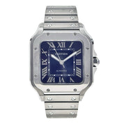 2022 Cartier Santos Steel Blue Dial Large Automatic Men’s Watch WSSA0030