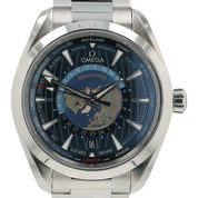 Omega Seamaster Aqua Terra Worldtimer Steel Blue Dial 43mm 220.10.43.22.03.001