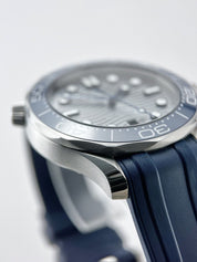 2022 Omega Seamaster 300m Blue Grey Wave Dial 42mm 210.32.42.20.06.001  - B/P