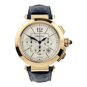 Cartier Pasha 18k Yellow Gold Silver Dial 42mm Automatic Men's Watch W3020151
