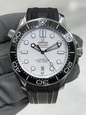 2021 Omega Seamaster Diver Steel White Dial Auto 42mm Watch 210.32.42.20.04.001