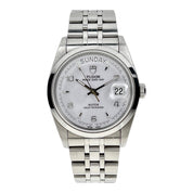 Tudor Prince Date Day 76200 White Dial Swiss Automatic Men's Watch 36mm Steel