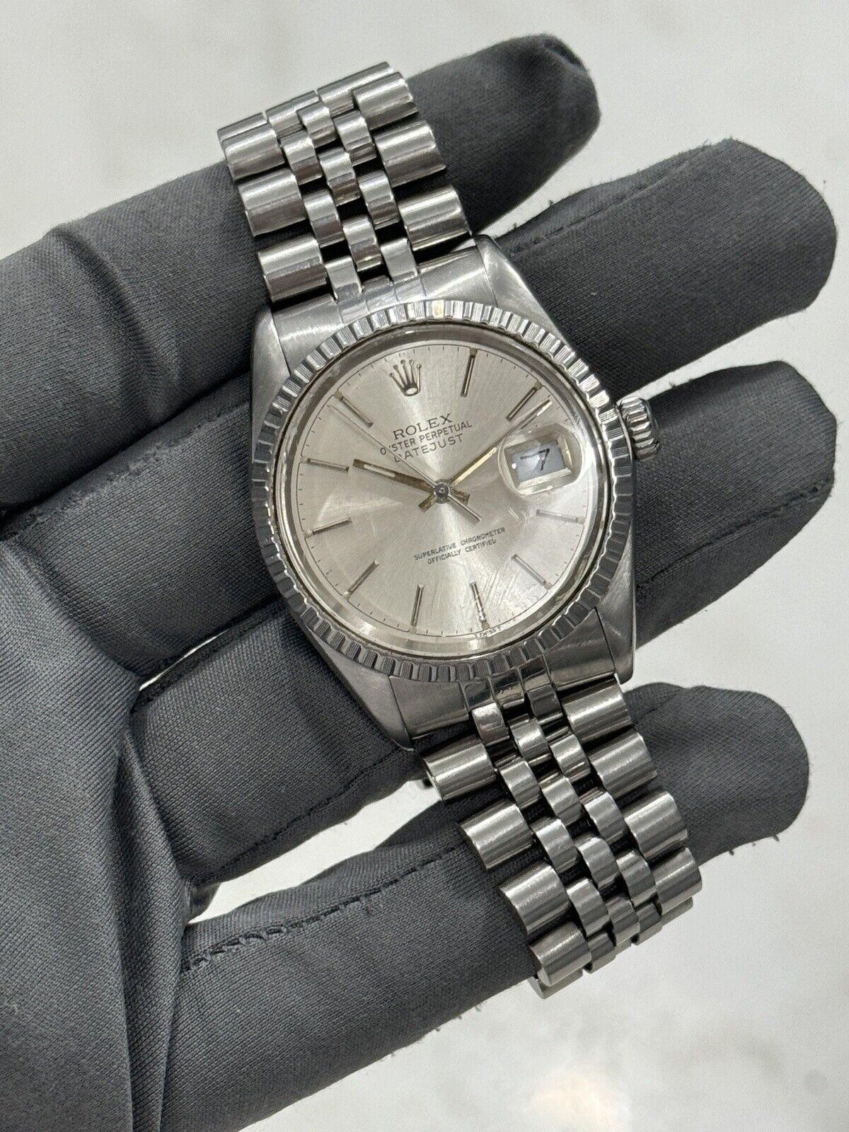 1987 Rolex Datejust Silver Dial Automatic Jubilee 36mm Steel Watch 16030
