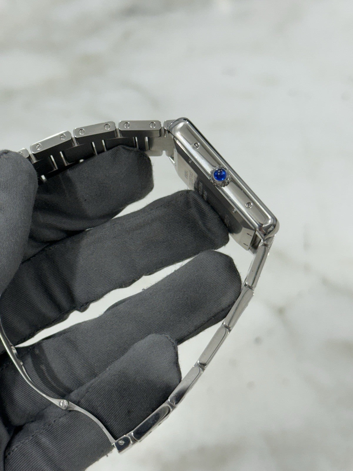 Cartier Tank Solo Date XL Stainless Steel 31mm Automatic Mens Watch 3515