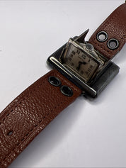 Tavannes Watch Swiss Sterling 925 Case Opens Closes Wrist To Clock -PARTS REPAIR
