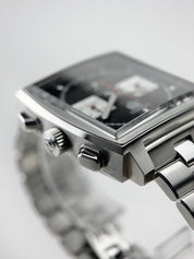 2022 TAG Heuer Monaco Black Automatic Men's Bracelet Watch - CBL2113 W/ B&P