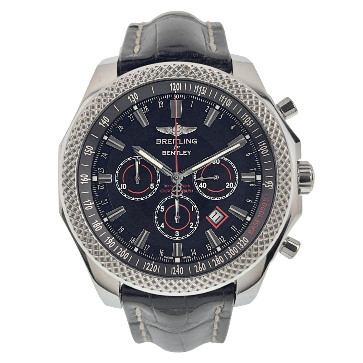 Breitling Bentley Barnato Steel Black Dial 49mm Automatic Mens Watch A25368