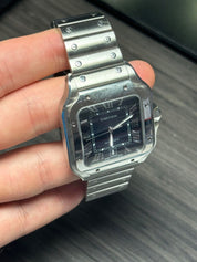 2022 Cartier Santos 40mm Blue Dial Steel Watch WSSA0030  - Box And Papers