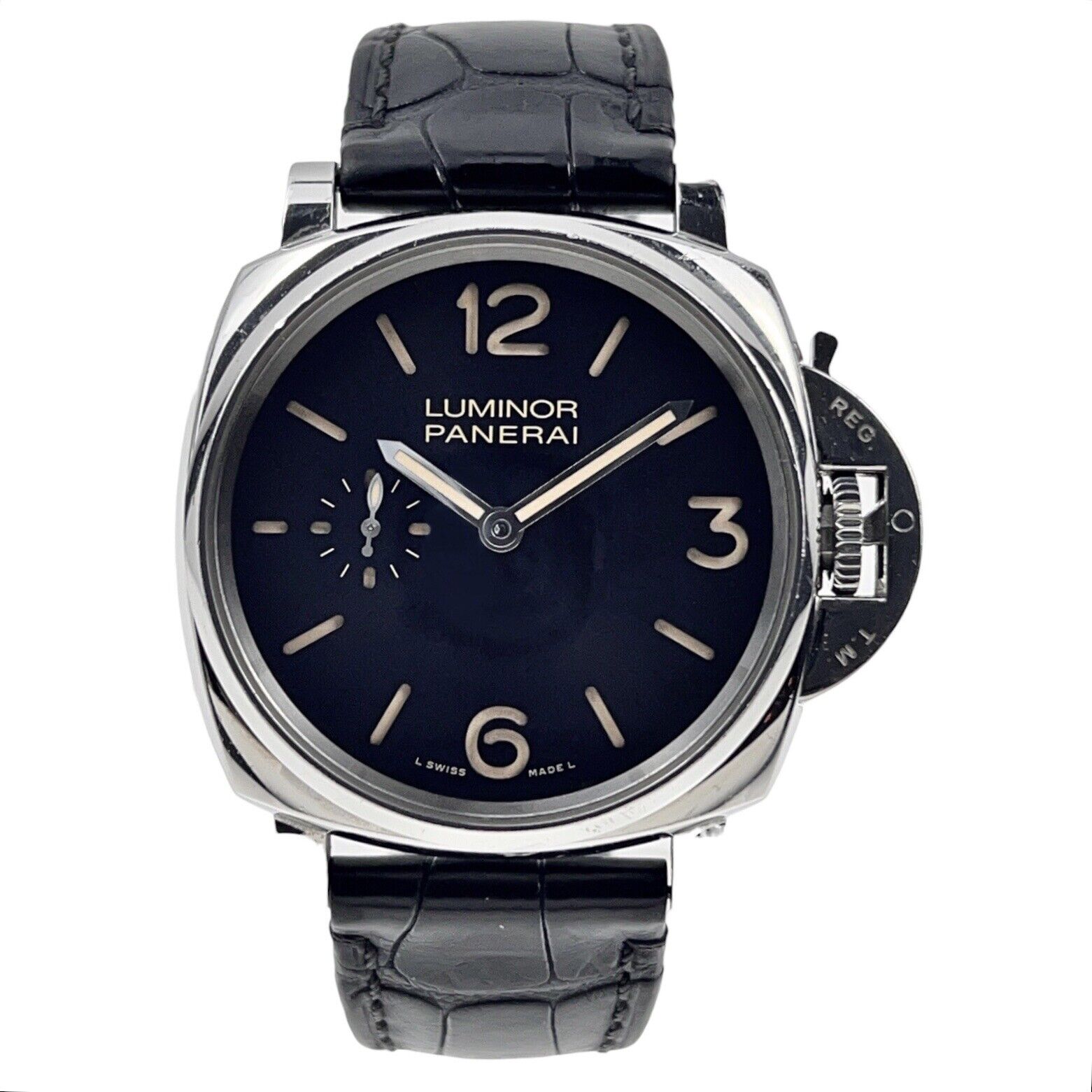 Panerai Luminor Due Black Dial Manual Wind PAM00676 42mm Stainless