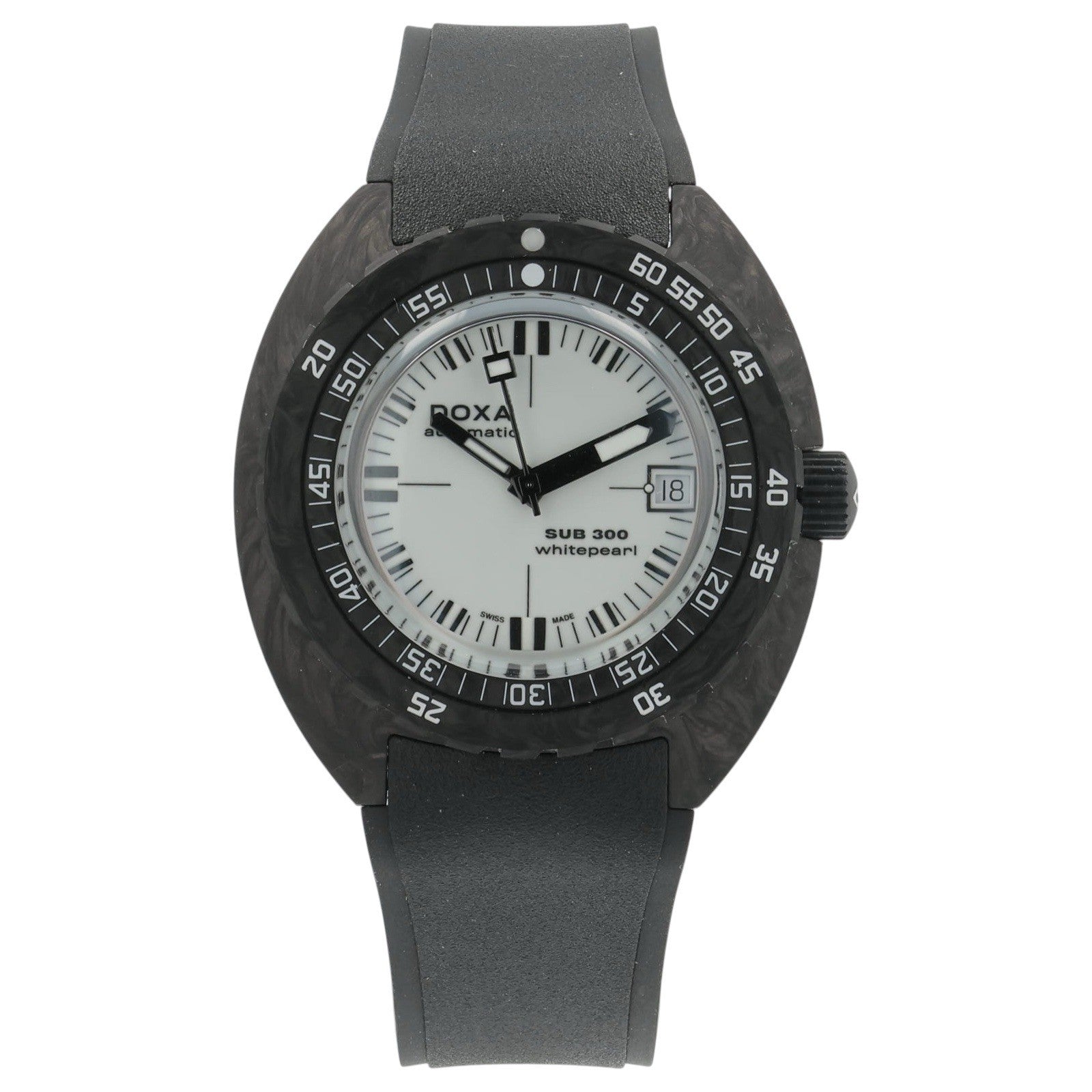 Doxa Sub Carbon White Dial 42.5mm Automatic Movement Men’s Watch Sub 300